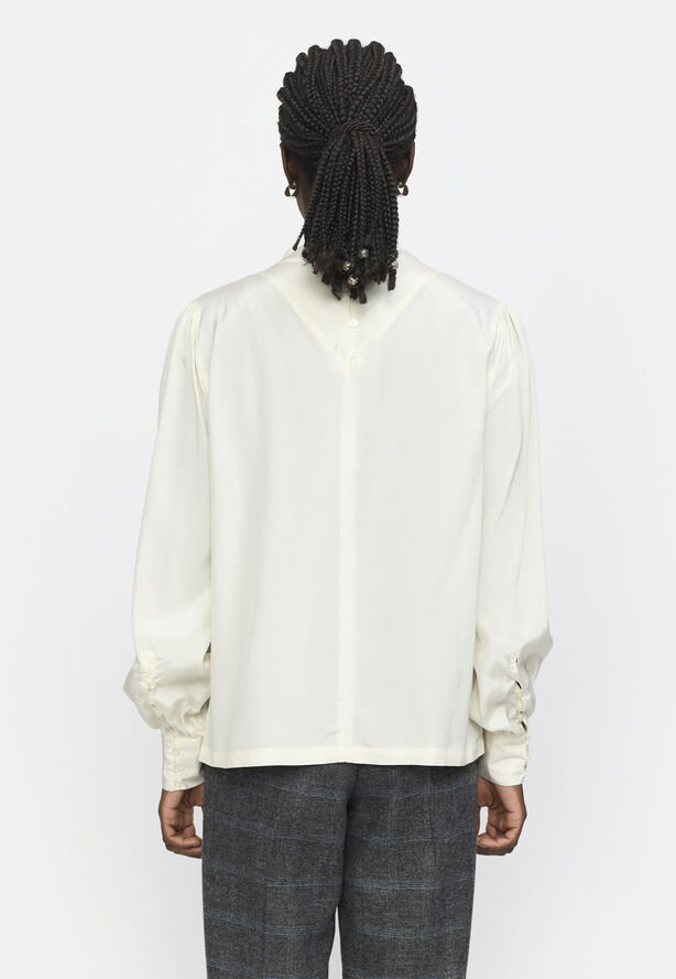 Soft Rebels SRNikki Highneck Blouse Arctic wolf