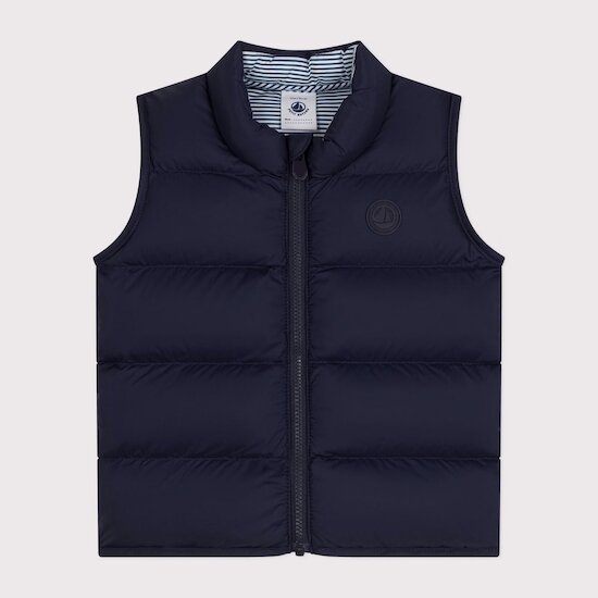 Doudoune sans manches matelassée bébé   Bleu smoking        de               Petit Bateau