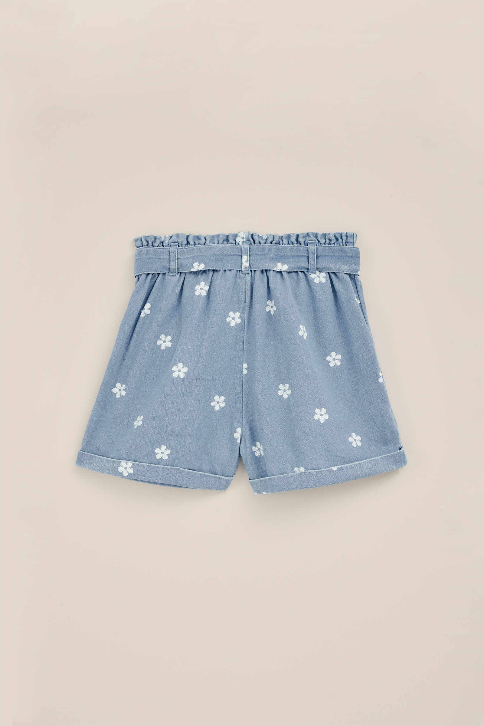 Meisjes denim short met dessin Blue Ridge Lichtblauw