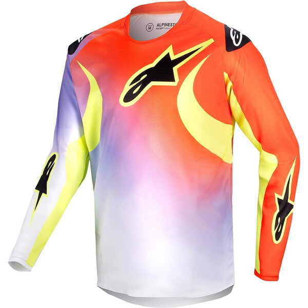 Alpinestars - Maillot enfant Youth Racer Lucent Blanc / Rouge fluo / Jaune fluo