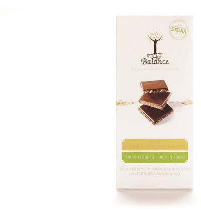 Balance Choco stevia tablet melk pistache (85 gr)