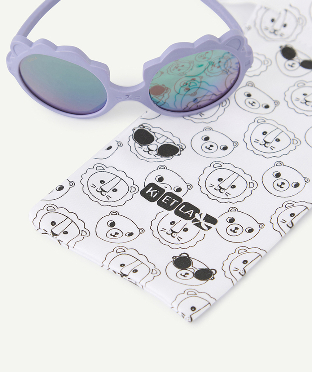 KIETLAlunettes de soleil bébé fille lion violettes