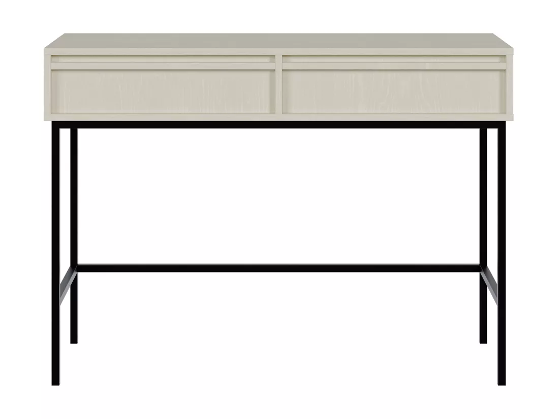 Coiffeuse - 110 cm - avec tiroirs et cadre - crème - EVO