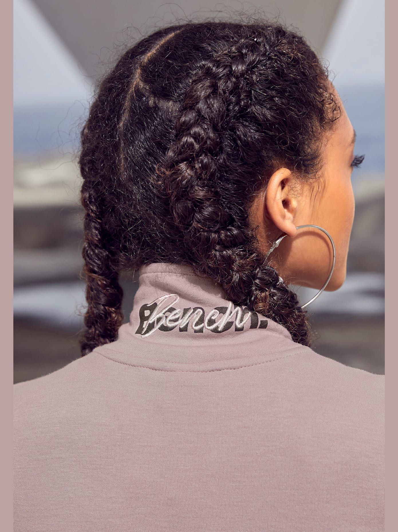 Veste sweat basique, logo imprimé et broderie