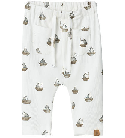 Lil' Atelier Hosen - Rib - NbmGavo - Kokosmilch/Boot