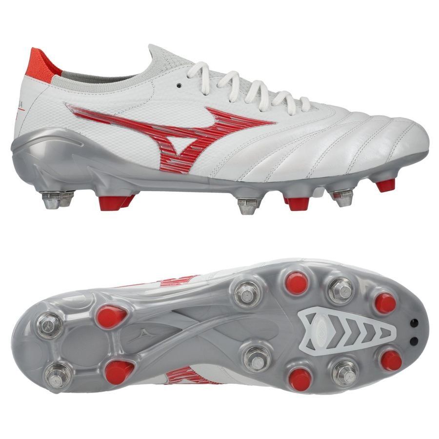 Mizuno Morelia Neo IV Beta Made in Japan SG Charge - Blanc/Radiant Red