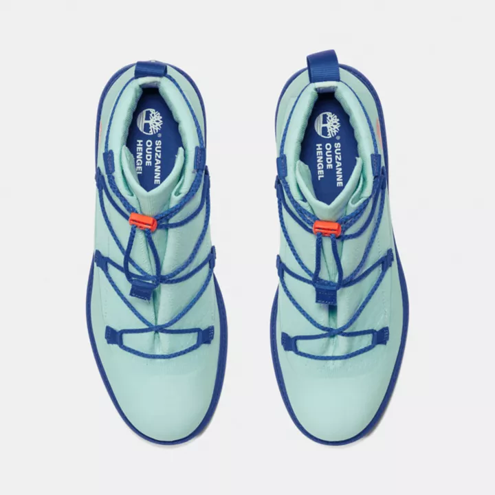 Timberland x Suzanne Oude Hengel Future73 Bottines en tricot 6 pouces en bleu sarcelle