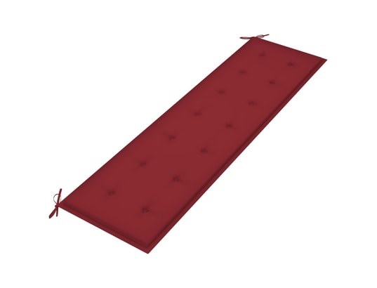 VIDAXL - Galette de chaise Coussin de banc de jardin rouge bordeaux 180x50x4 cm tissu