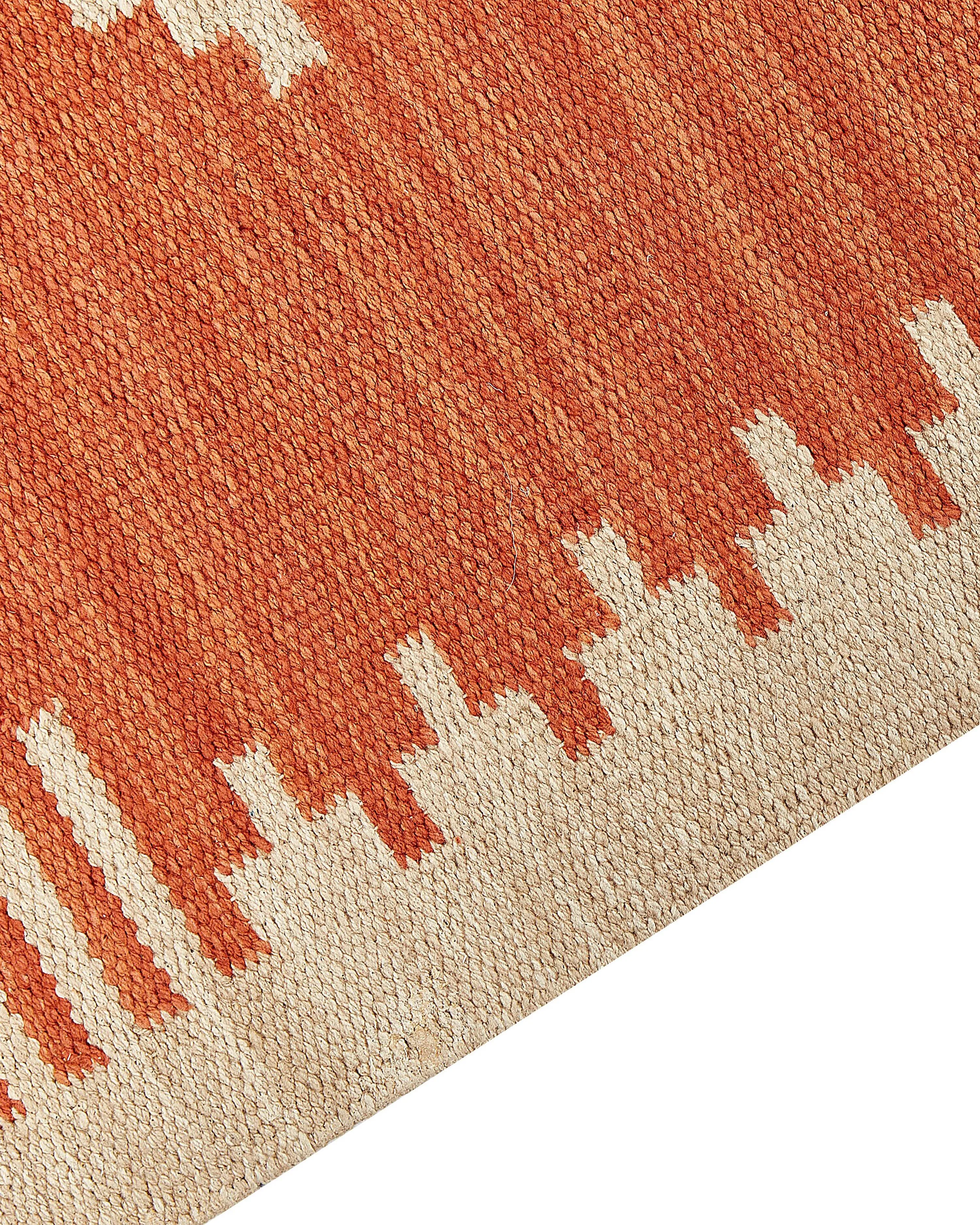 Vloerkleed GAVAR Oranje 160 x 230 cm Katoen Kelim