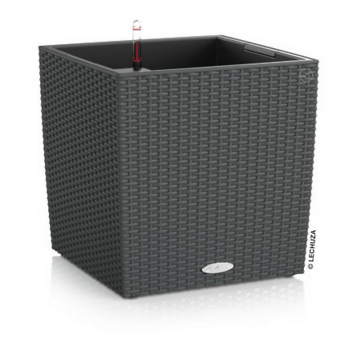 Pot carré Lechuza Cottage granit 30 x 30 x h.30 cm