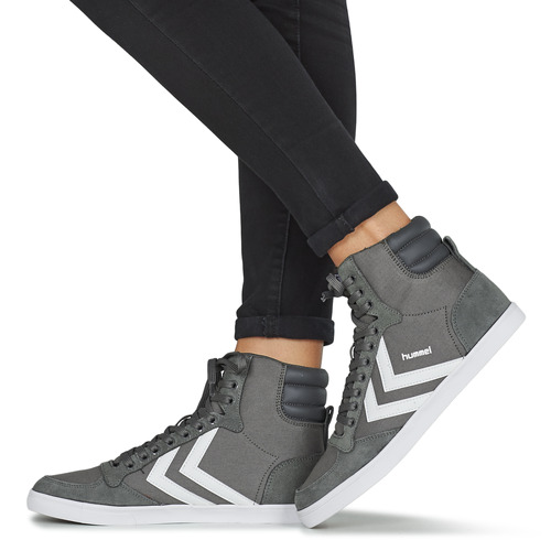 hummel - SLIMMER STADIL HIGH - Gris / Blanc