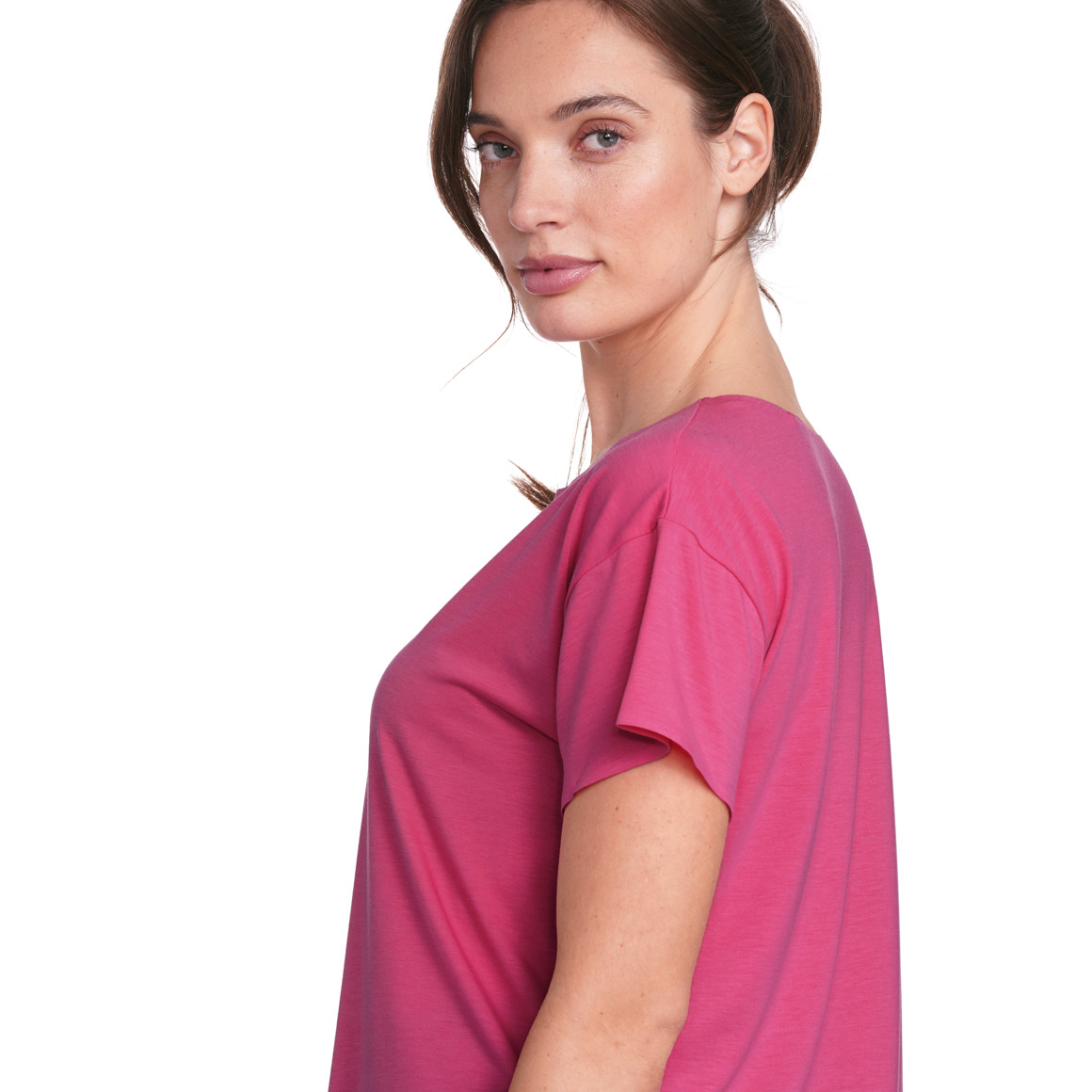 Gina Sports Damen Sport T-Shirt unifarben pink