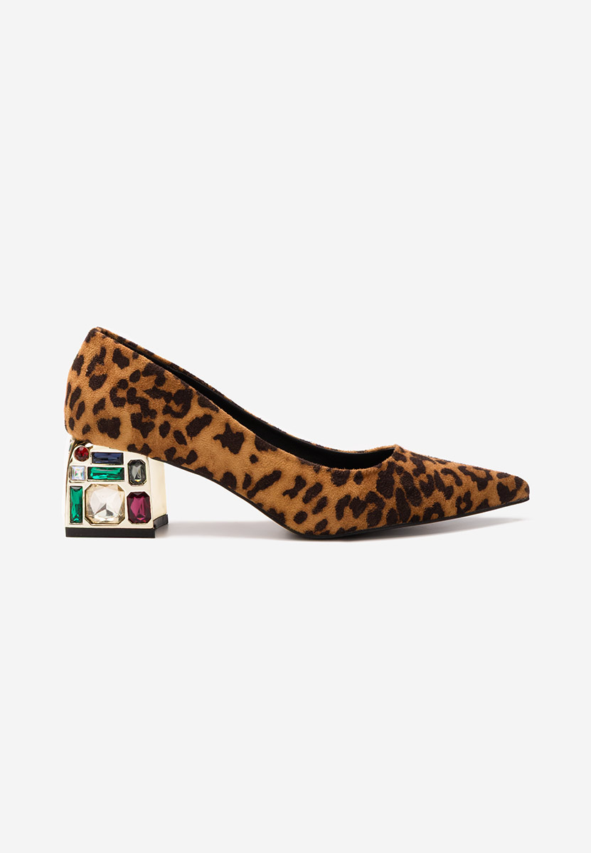 Chaussures à talon épais leopard Jenice