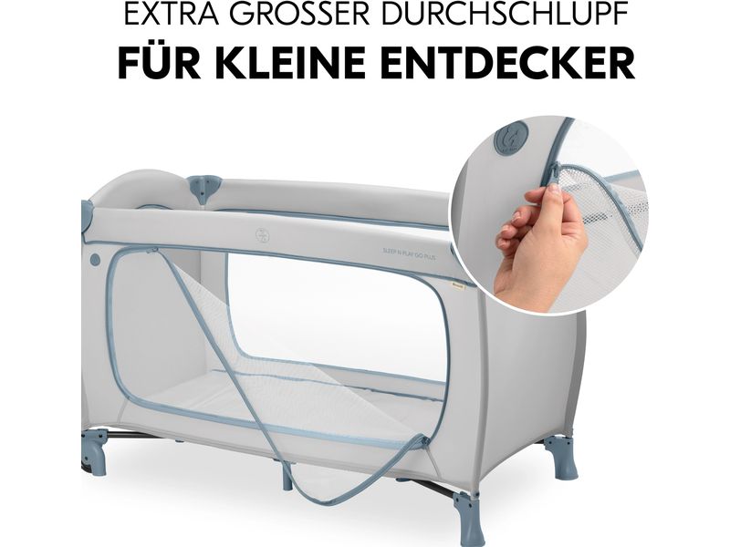 Hauck Reisebett Sleep N Play Go Plus Dusty-blue Reisebett und Laufstall auf Rollen