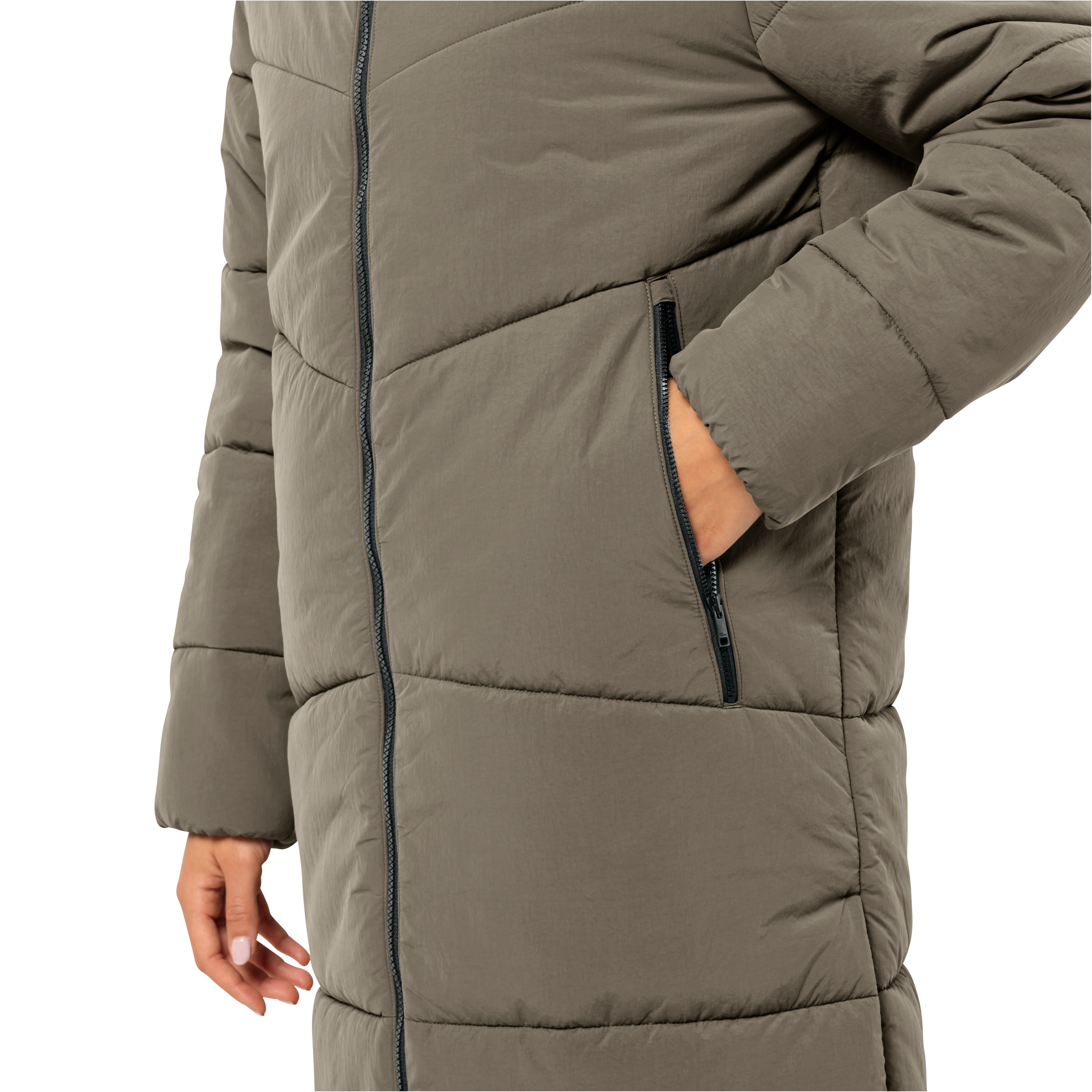 Jack Wolfskin Funktionsmantel »KAROLINGER LONG COAT W«, Wärmend, winddicht, Übergangsjacke