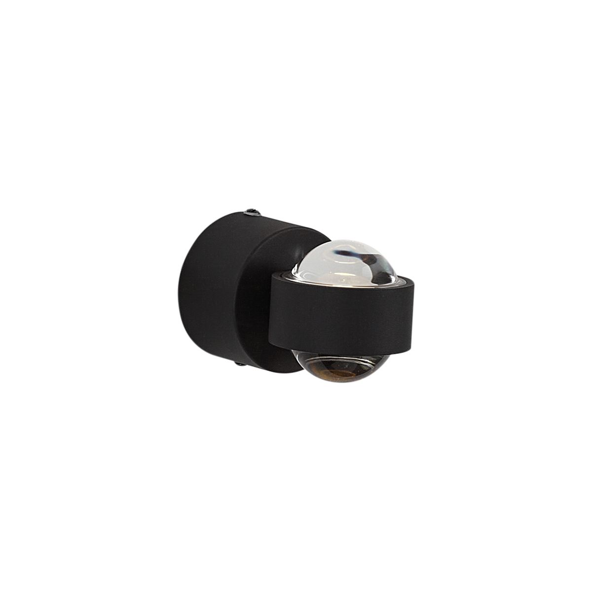 Design wandlamp zwart incl. LED IP44 - Lens