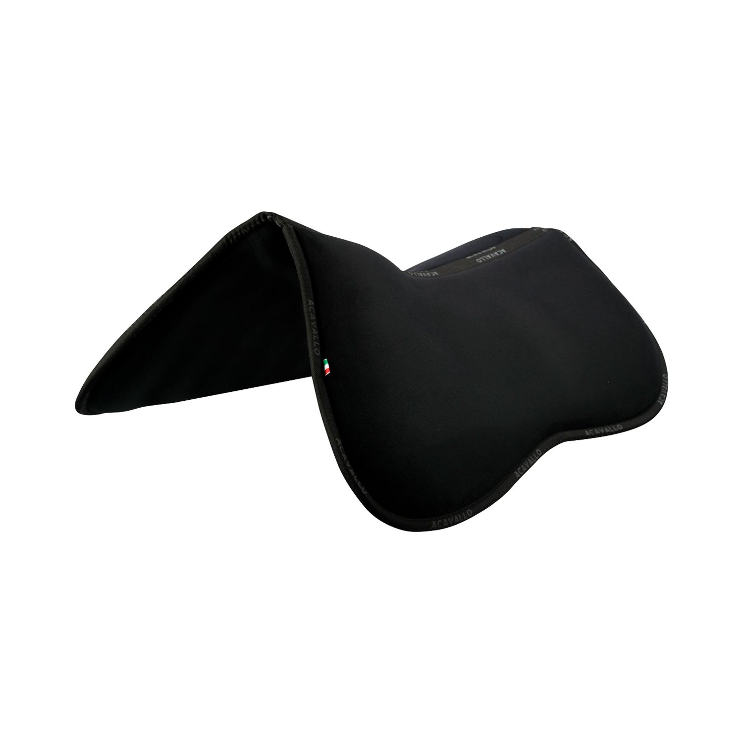 ACAVALLO Memory Foam Half Pad + Back Riser  - schwarz - Warmblut