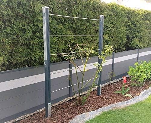 Design Rankhilfe Metall - 160x195cm - Ideale Pflanzen & Perfekter Sichtschutz - Spalier inklusive Befestigungsset - Rankgitter für Garten & Terrasse