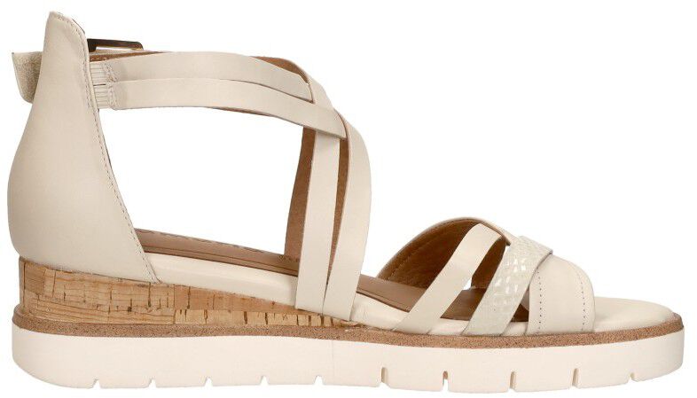 Tamaris Sandalen Plat gebroken wit