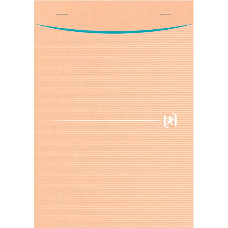 Bloc de bureau recyclé Touareg Oxford A5 14,8 x 21 cm agrafé- 5 x 5 - 80 feuilles