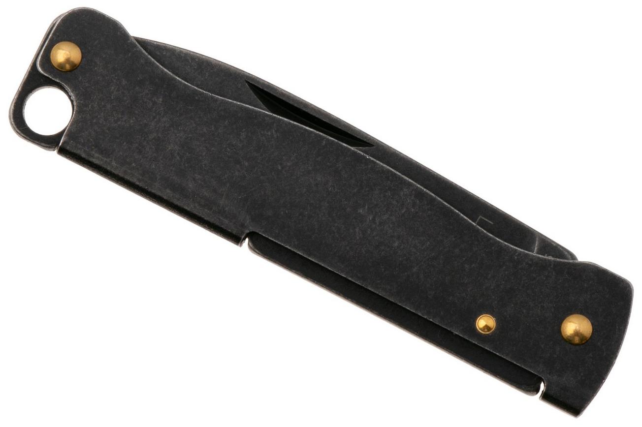 Böker Plus Atlas Mini 01BP0025 Blackwashed 12C27, Blackwashed Stainless, sleutelhangerzakmes