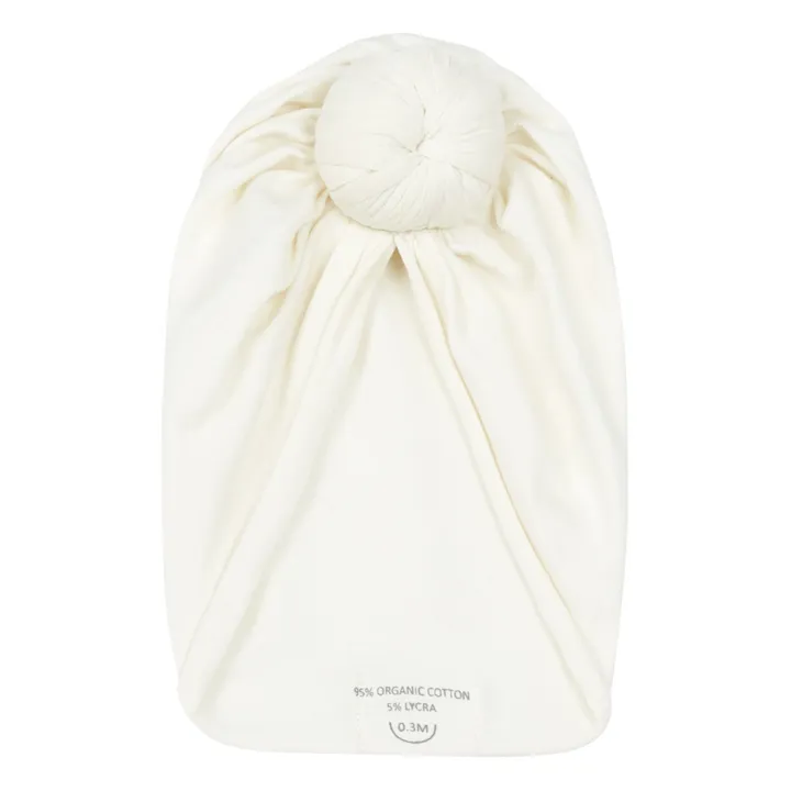 Bonjour Little Bonnet Turban Coton Bio | Blanc