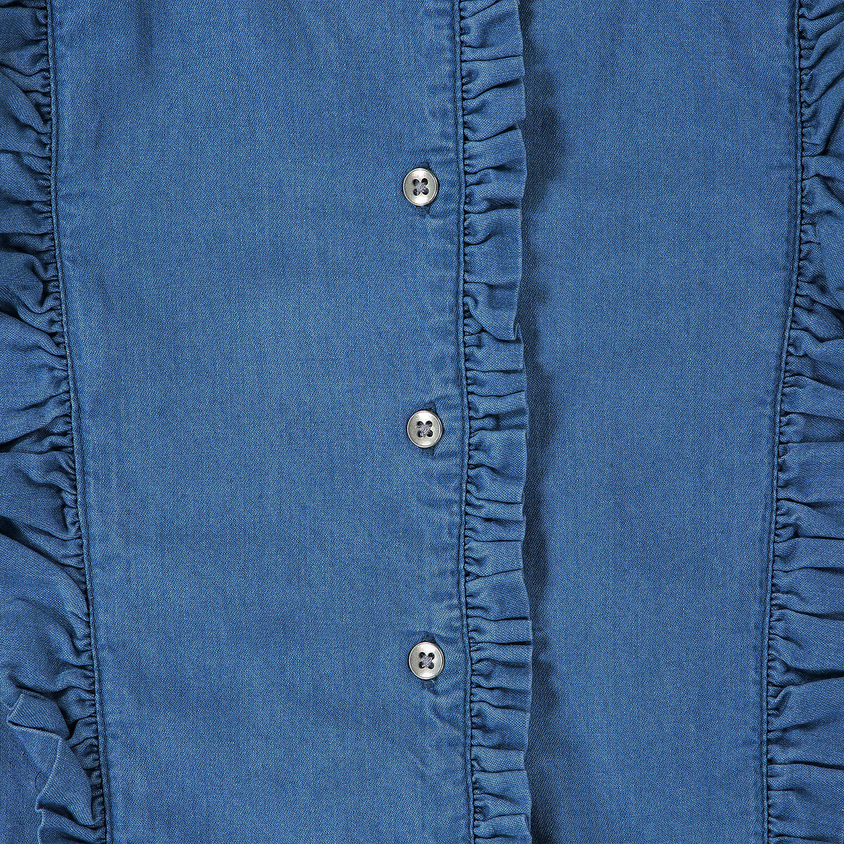 COLEÇÕES LA REDOUTE<br>Vestido jeans com babados