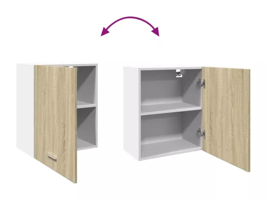 Armoire murale chêne sonoma 50x31x60 cm bois d'ingénierie