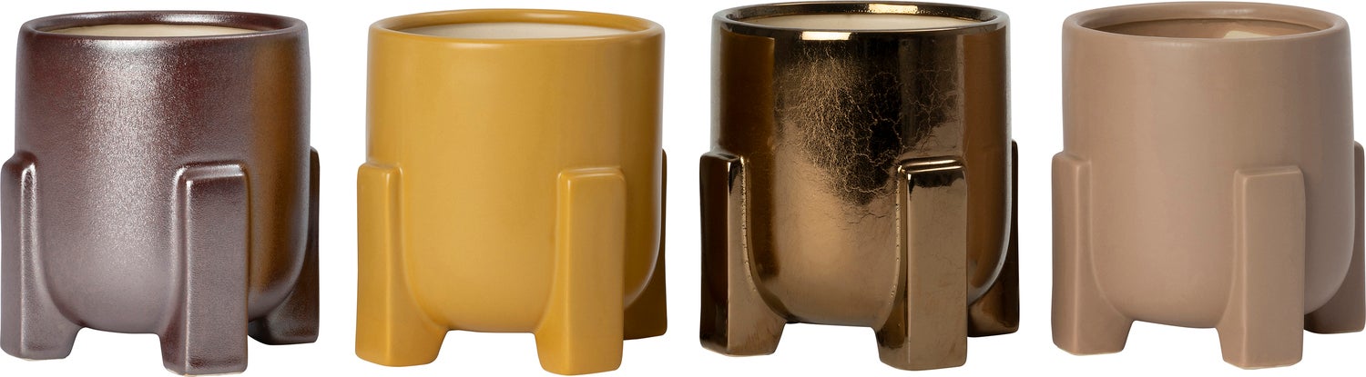 Intratuin bloempot Devon op voet beige D 16,5 H 16 cm