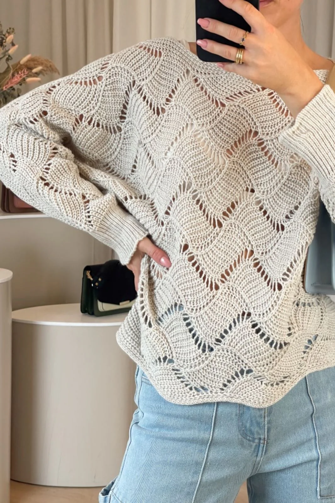 Noella Taffy Knit Sweater sand
