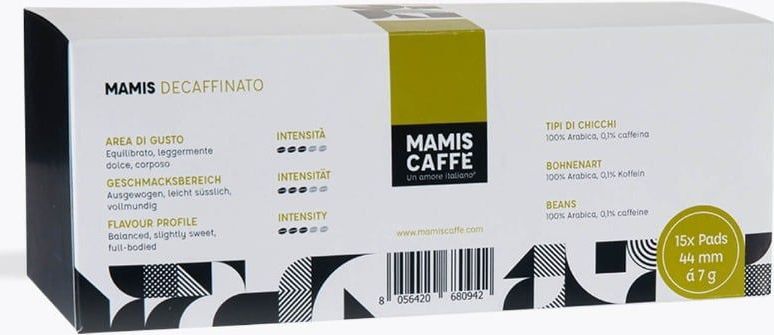 Mamis Caffè - Deca - Koffie - 100% Arabica - 15 E.S.E. pods