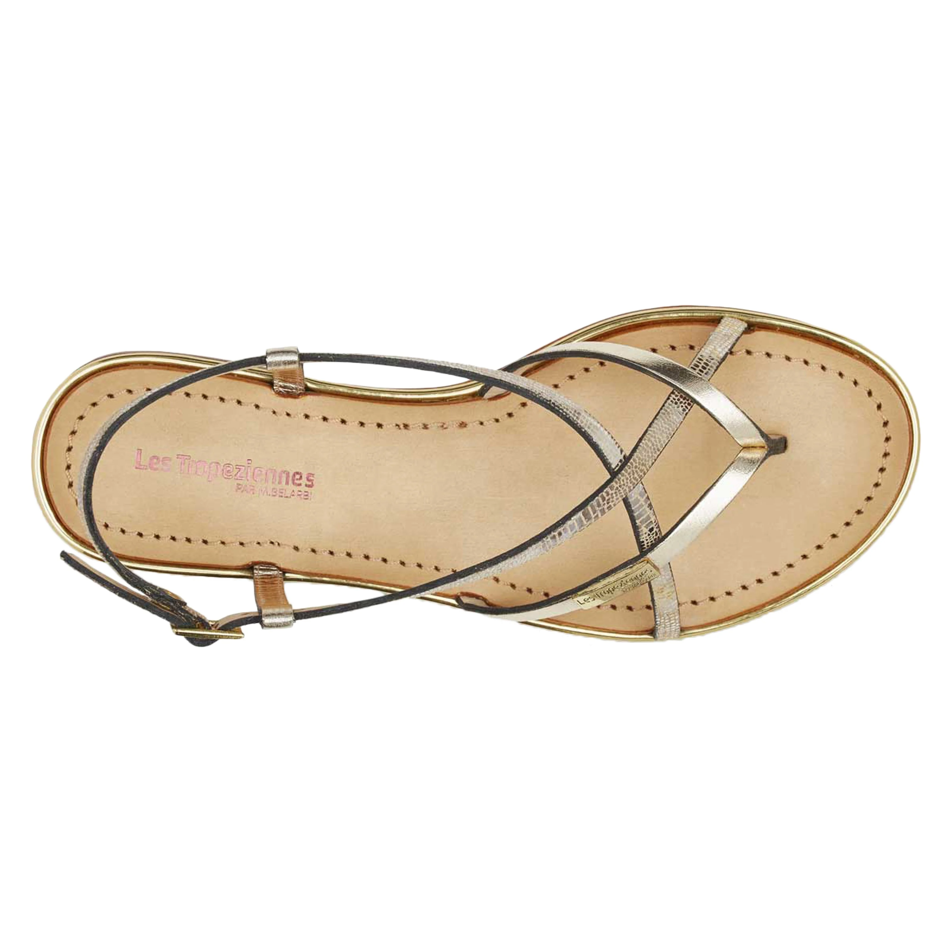 Sandales cuirmonacode | Doré