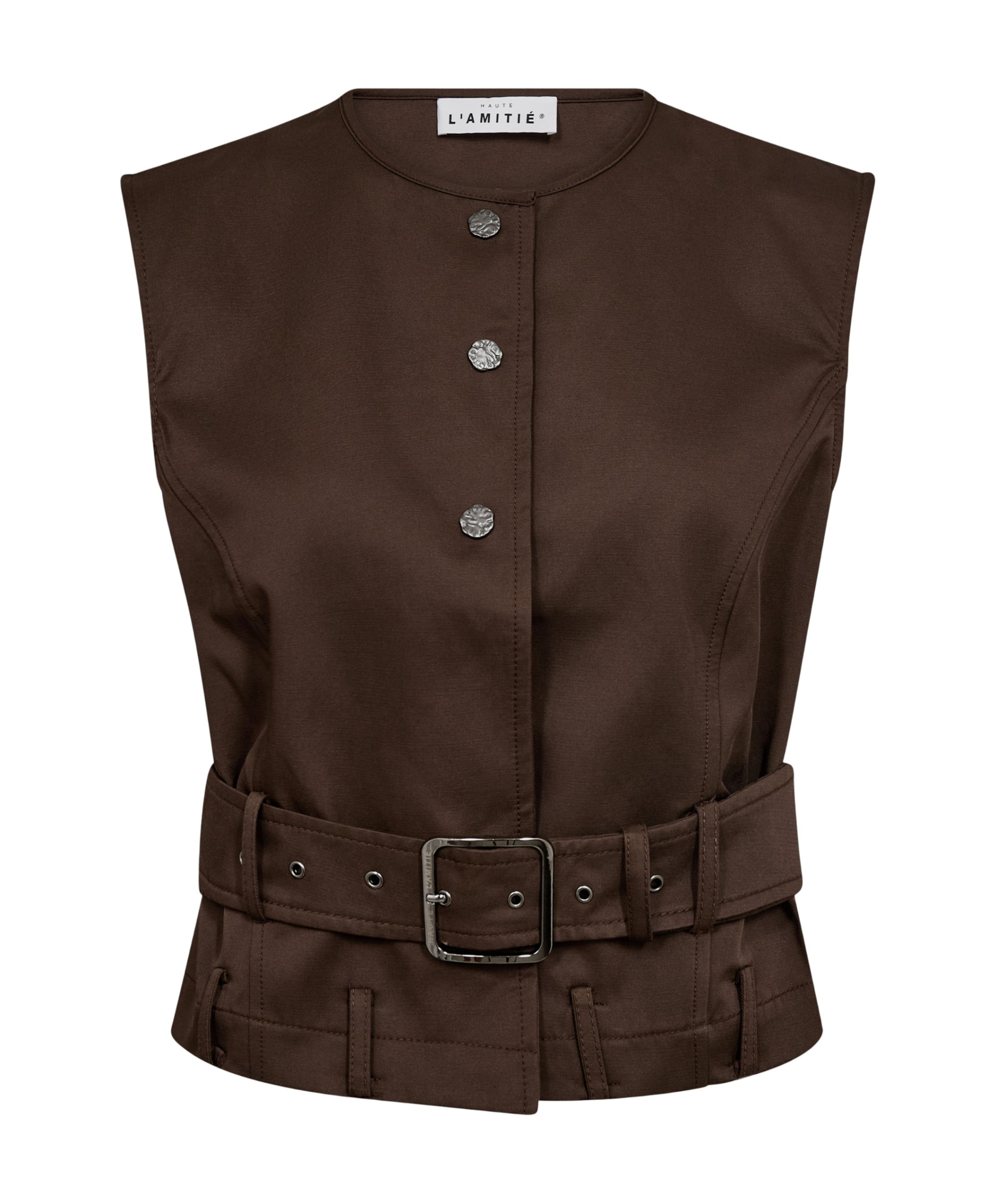 Haute L'Amitié Dames gilet bruin