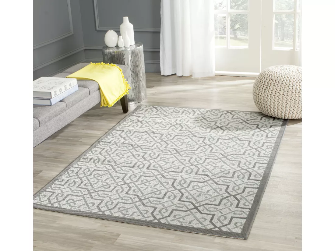 Tapis Light Grey & Anthracite 160 X 231 cm - Eleonora