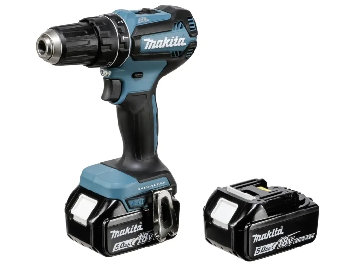 Makita DHP485RTJ - Hammerbor/skruemaskine - ledningfri - 2-hastigheders - nøgleløs borepatron 13 mm - 50 N·m - 18 V
