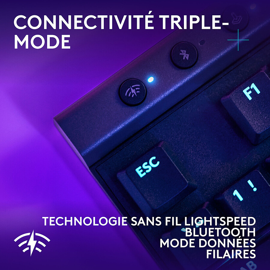 Logitech G G515 Lightspeed TKL - GL Linear - Noir