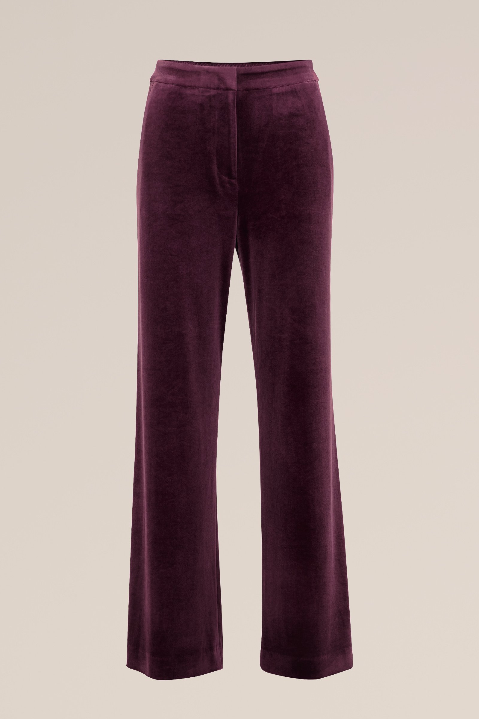 wide leg pantalon van velvet WE Fashion Paars
