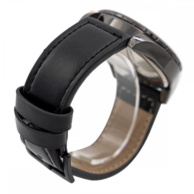 Coffret montre Homme GIORGIO bracelet Cuir Noir