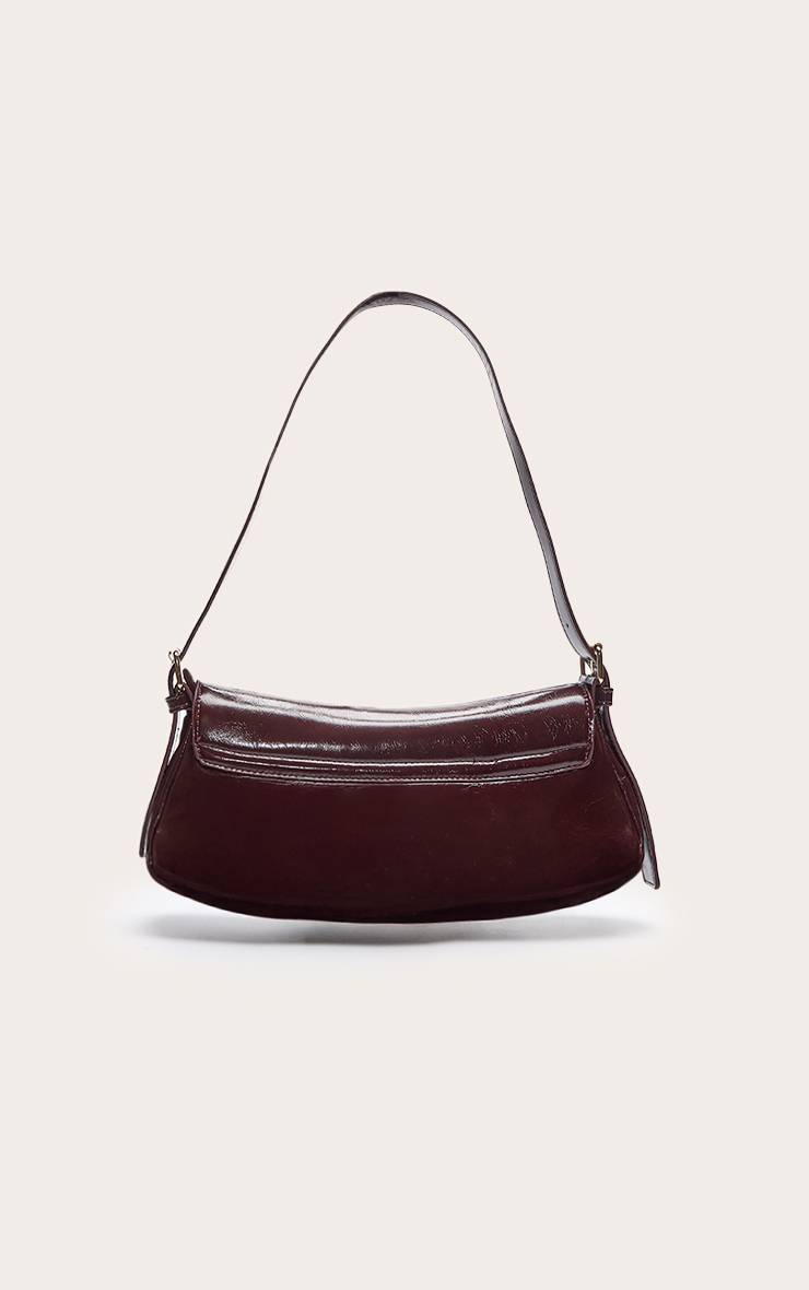 Rouge Bordeaux Sac À Bandoulière En Synthétiquecuir Plissé Avec Boucle