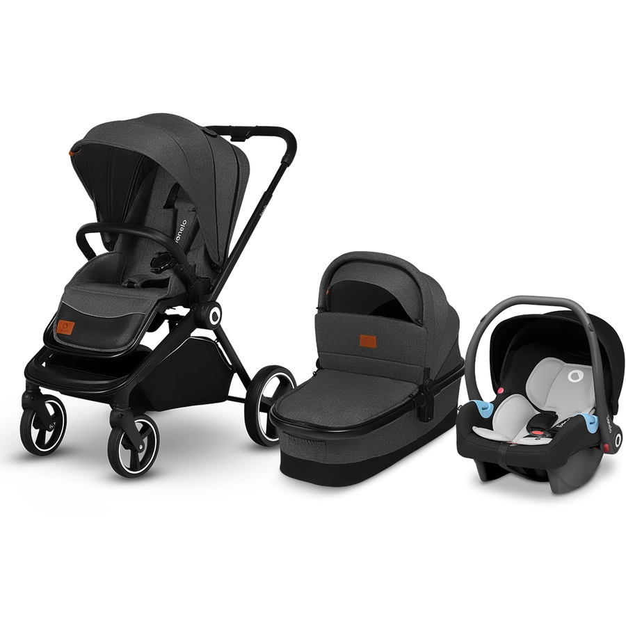 lionelo Kombikinderwagen Mika 3-in-1 Grey Graphite