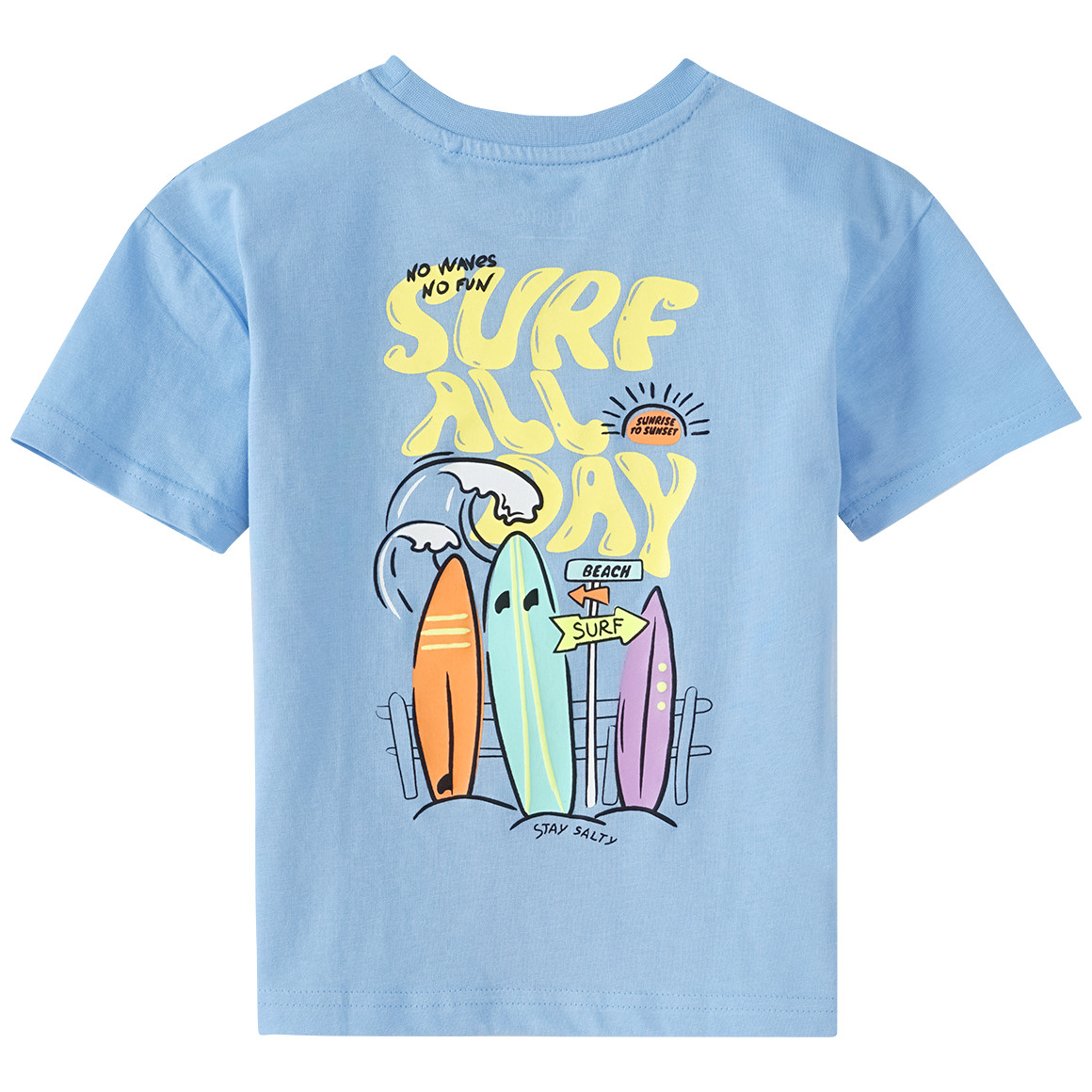 Topolino Jungen T-Shirt mit Rücken-Print hellblau
