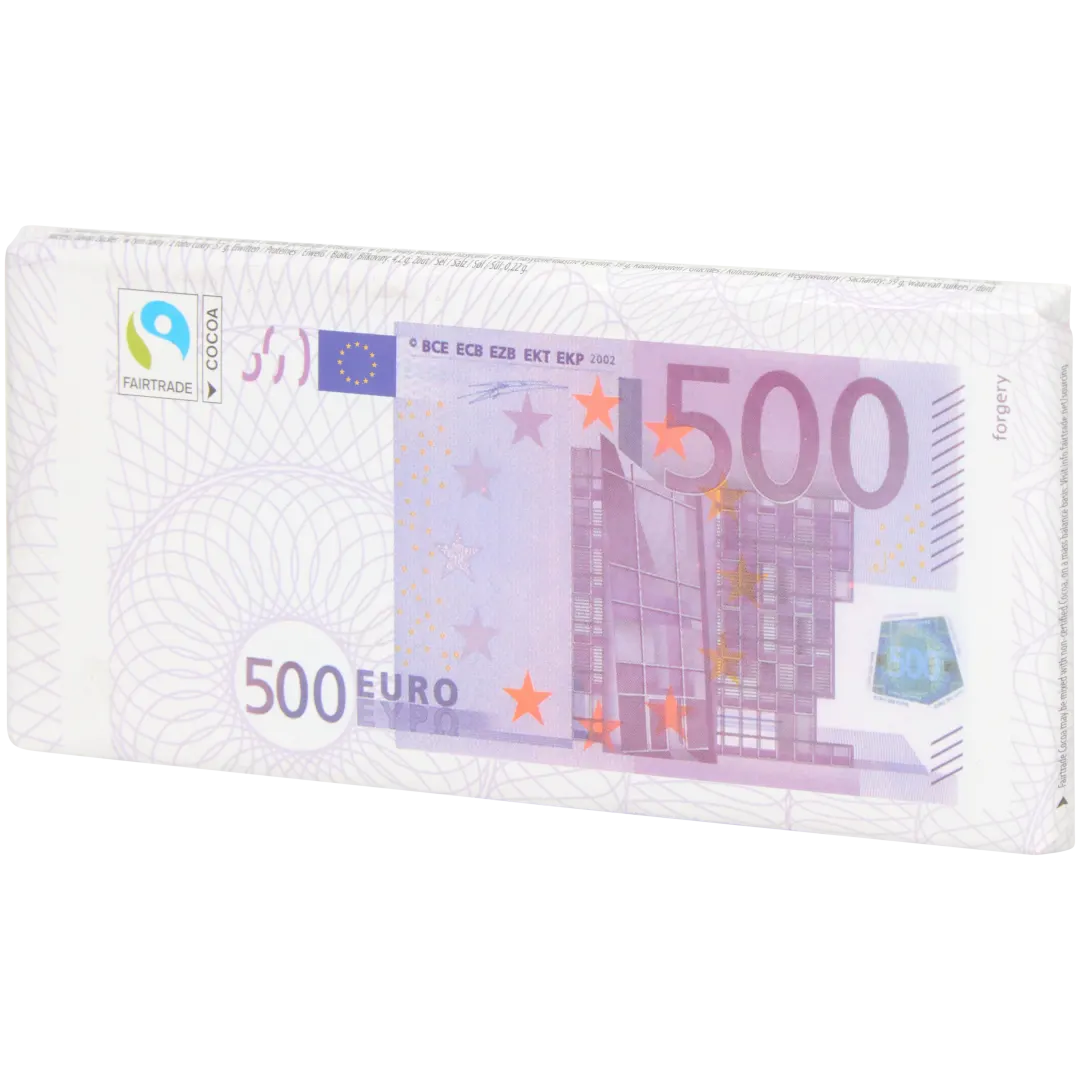 Tablette de chocolat billet de banque
