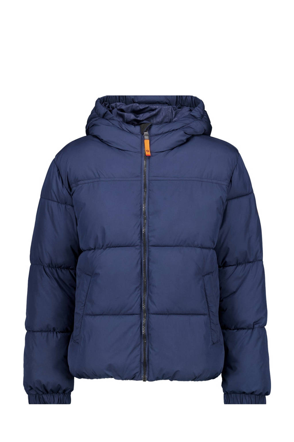 gewatteerde winterjas blauw