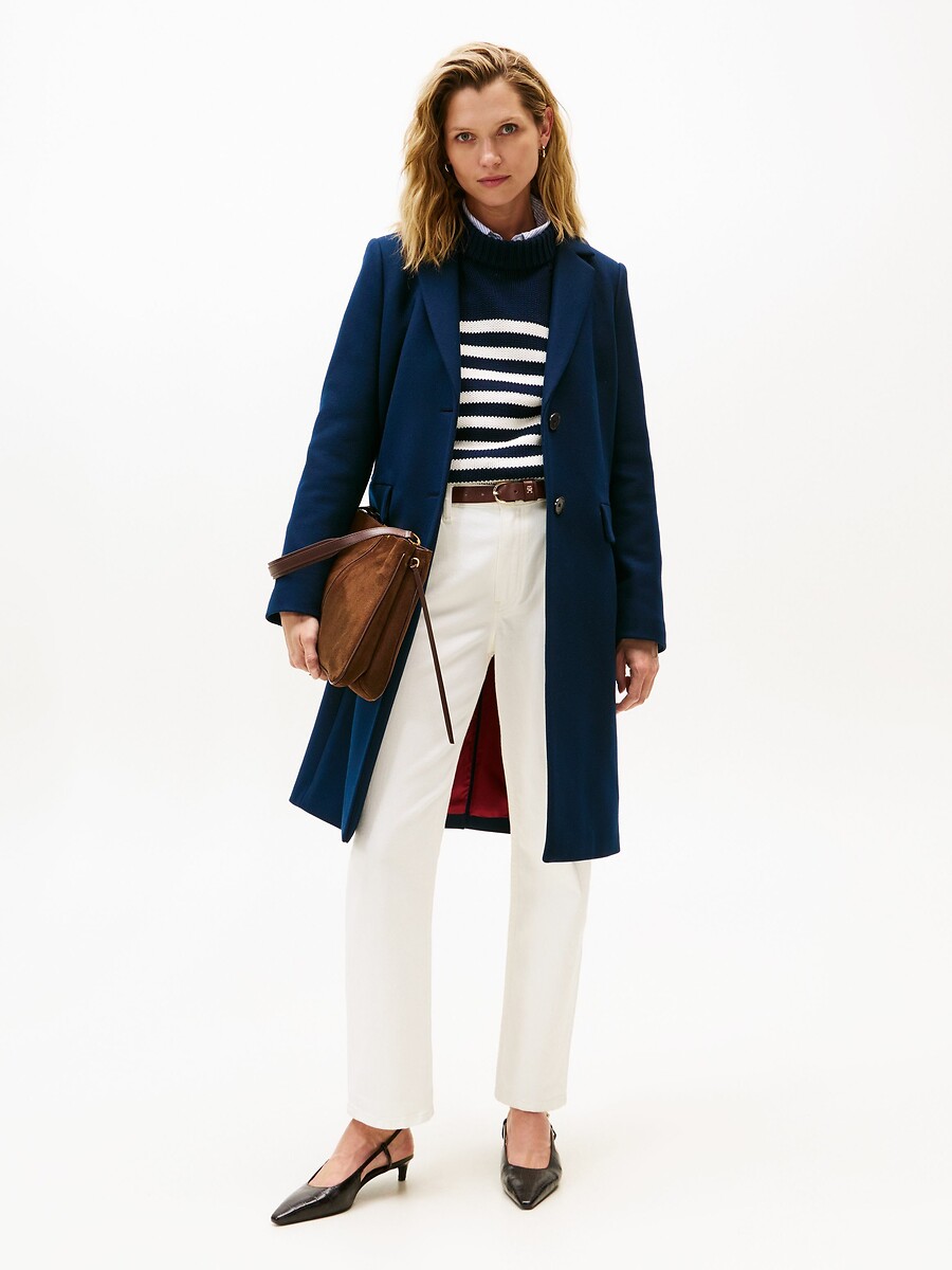 TOMMY HILFIGER<br>Casaco comprido com fecho de botões