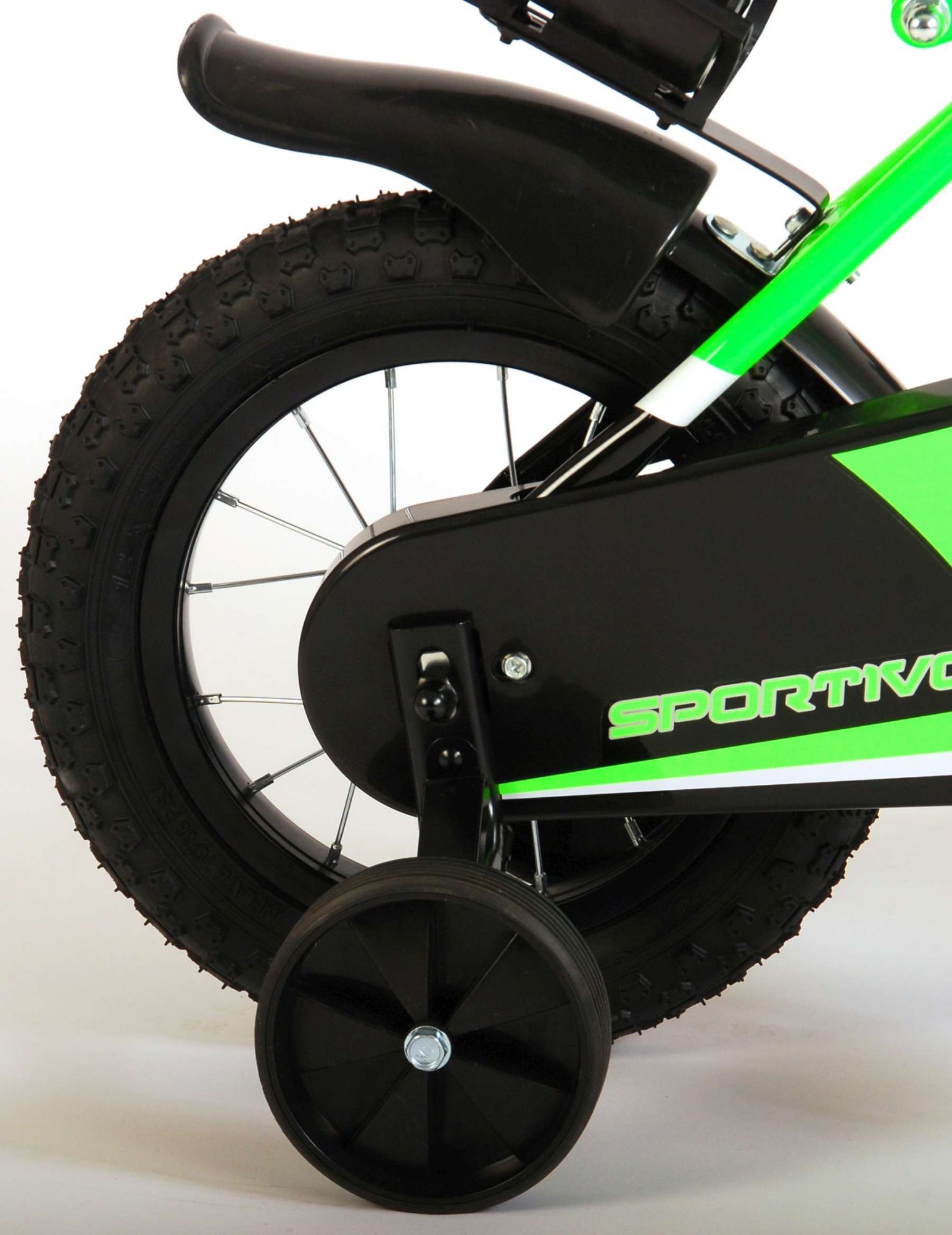 TPFSports Sportivo Kinderfahrrad - Jungen - 12 Zoll - 2 Handbremsen - Neon Gelb