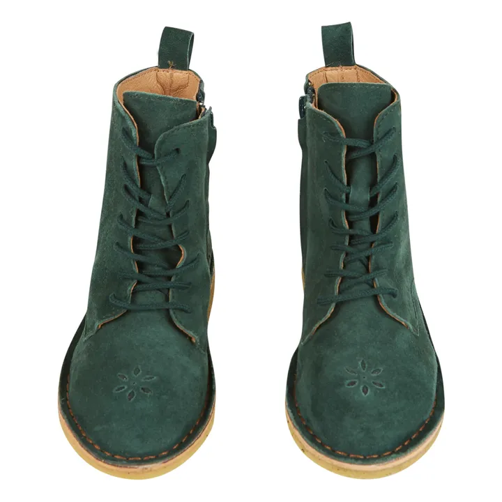 Emile et Ida Bottines à Lacets Cuir Emi | Vert
