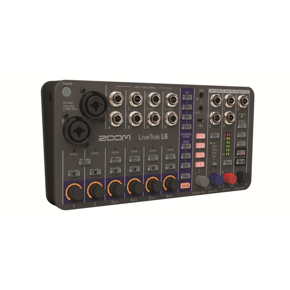 Zoom LiveTrak L-6 mixer en multitrack recorder