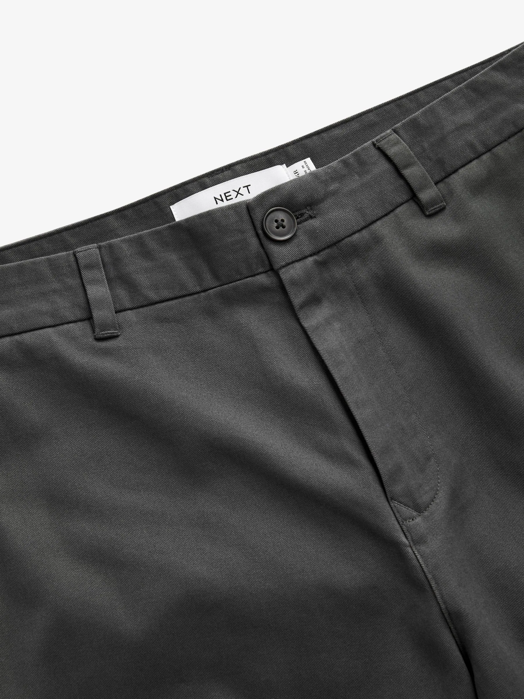 Grijs - Straight-fit chino van 100% katoen