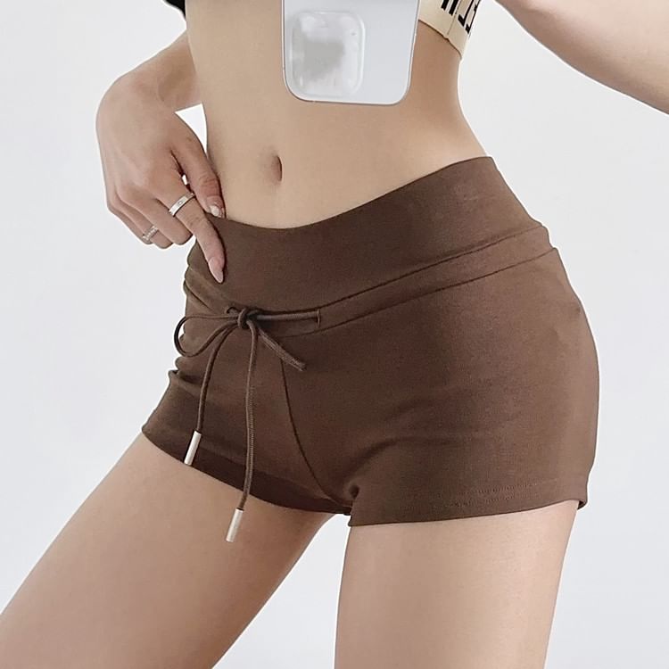 JOWI - Effen hotpants met trekkoordtaille