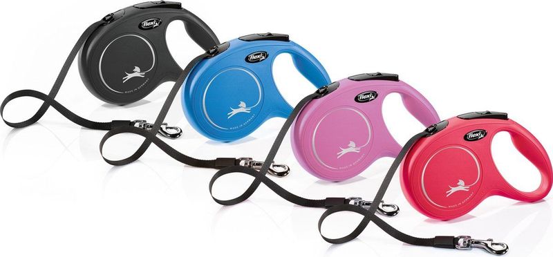 Flexi New Classic Tape - Hondenriem - Zwart - 5 m -